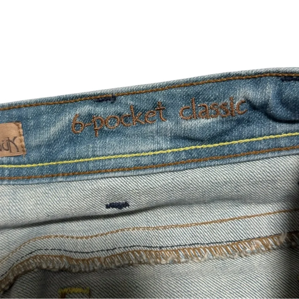 Yanük 6 Pocket Classic USA Made Cotton Blend Patchwork Jeans Womens 25 (27.5x34)